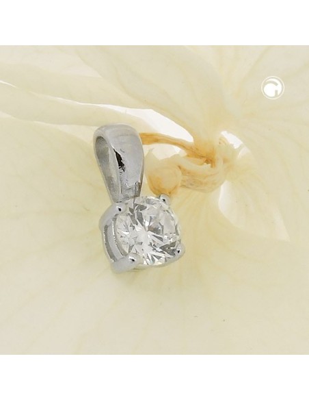 Hängsmycke Zirconia 5mm Silver 925