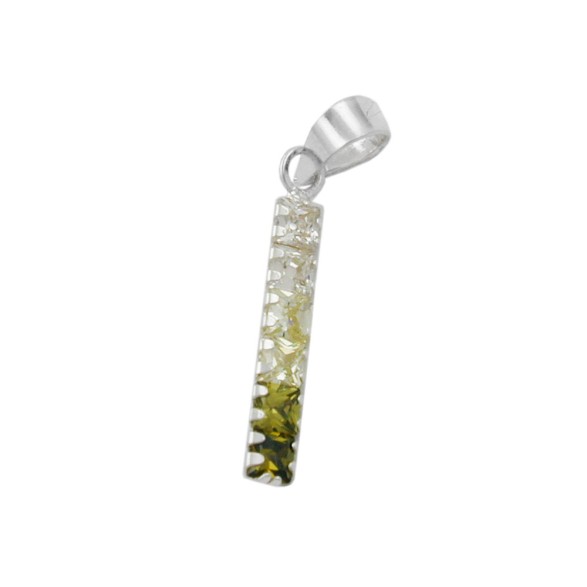 Hängsmycke Zirconia Green-Olive Silver 925