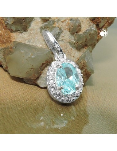 Hängsmycke Zirconia Light Blue Silver 925