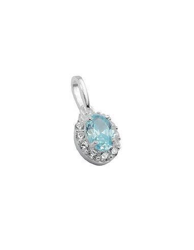 Hängsmycke Zirconia Light Blue Silver 925