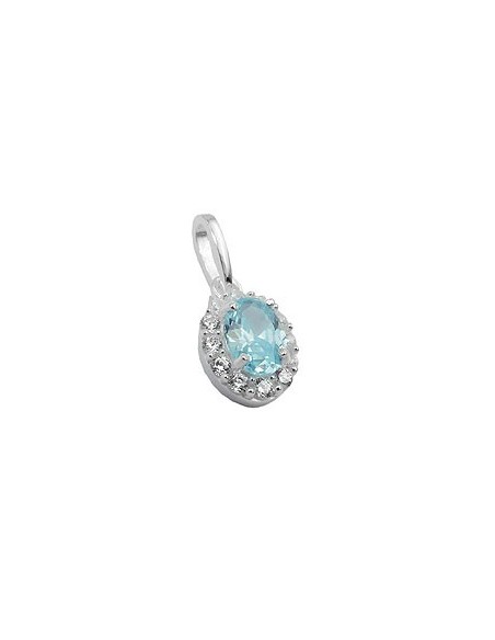 Hängsmycke Zirconia Light Blue Silver 925