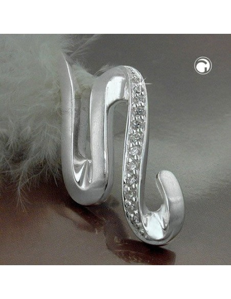 Hängsmycke Zirconia Matt Silver 925