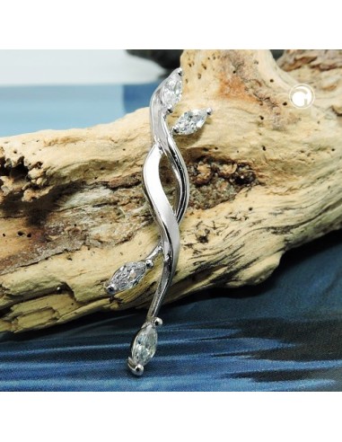 Hängsmycke Zirconia Matt-Glossy Silver 925