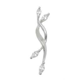 Hängsmycke Zirconia Matt-Glossy Silver 925