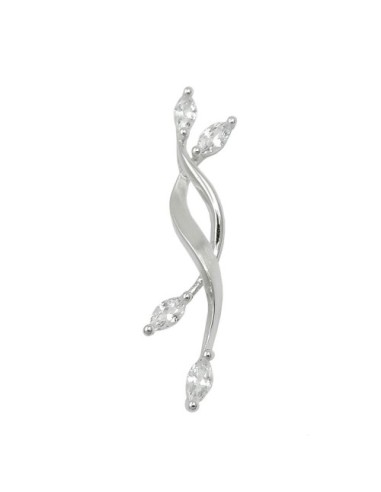 Hängsmycke Zirconia Matt-Glossy Silver 925