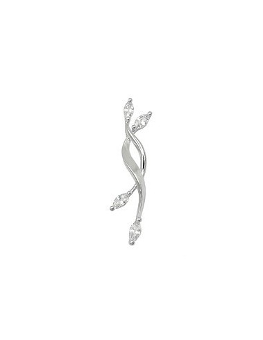 Hängsmycke Zirconia Matt-Glossy Silver 925