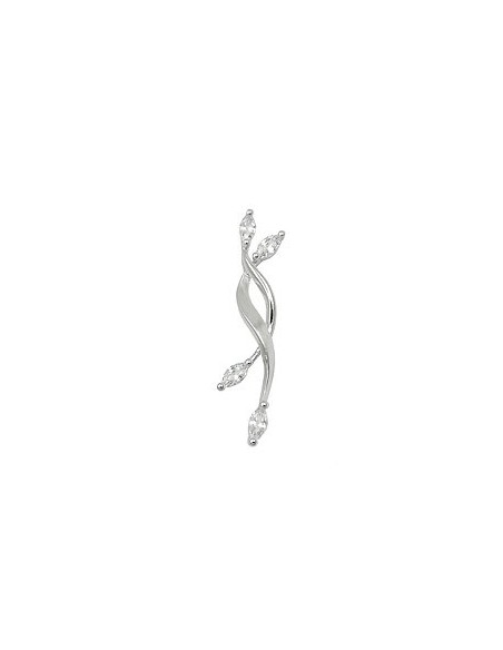 Hängsmycke Zirconia Matt-Glossy Silver 925