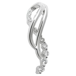 Hängsmycke Zirconia Rhodium Plat Silver 925
