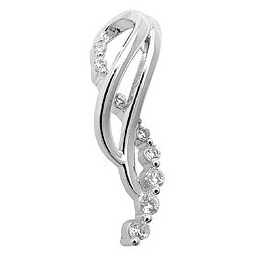 Hängsmycke Zirconia Rhodium Plat Silver 925