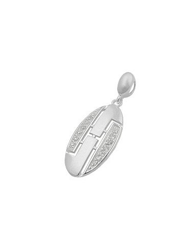 Hängsmycke Zirconia White Matt Silver 925