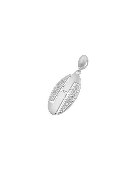 Hängsmycke Zirconia White Matt Silver 925