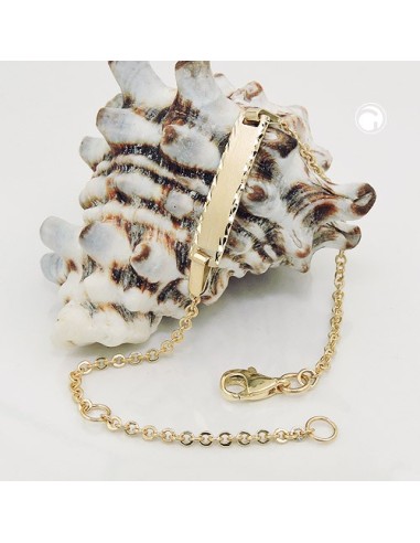 id bracelet diamond cut 9k gold