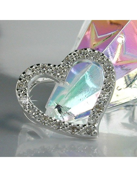 Hängsmycke14x16mm Heart With Zirconias Silver 925