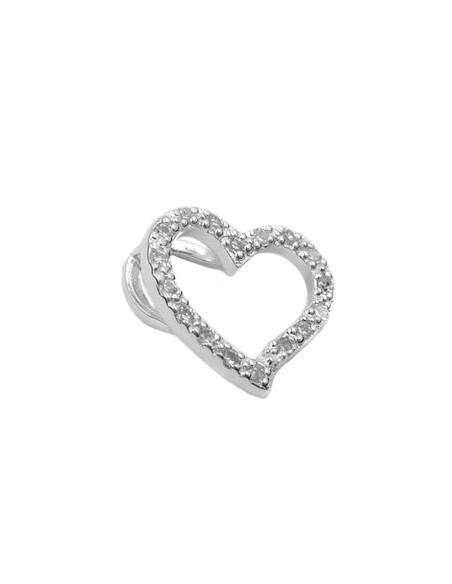 Hängsmycke14x16mm Heart With Zirconias Silver 925