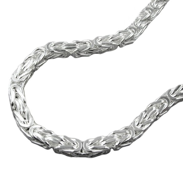 Kedja Byzantine 4x4mm 55cm Silver 925