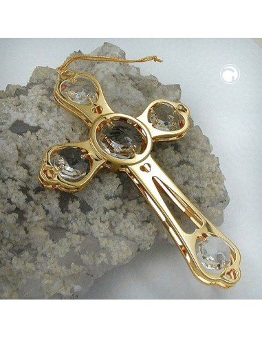 Kors With Crystal Elements Guldpläterad