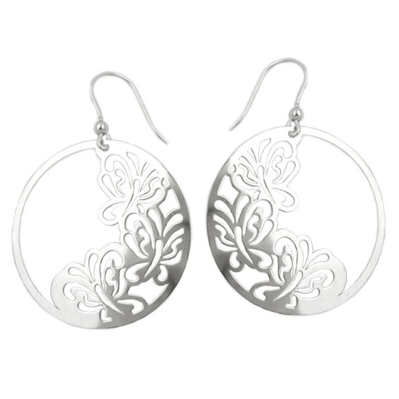 Krok Örhängen Butterfly Silver 925