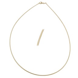 chain 0.8mm tonda round 42cm 9kt gold