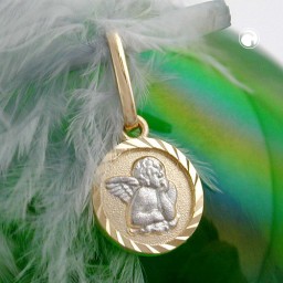 pendant baby's christening gold 9k