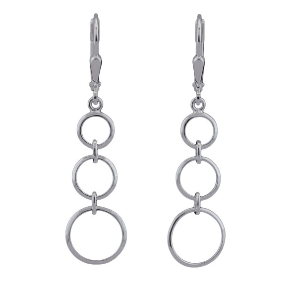 Leverback Örhängen 3 Rings Silver 925