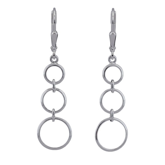 Leverback Örhängen 3 Rings Silver 925