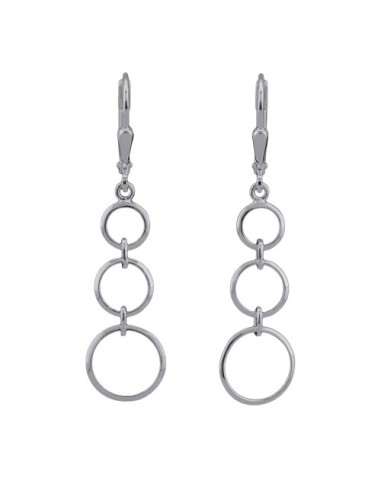 Leverback Örhängen 3 Rings Silver 925