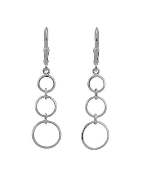 Leverback Örhängen 3 Rings Silver 925