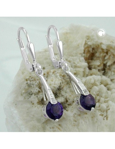 Leverback Örhängen Amethyst Silver 925