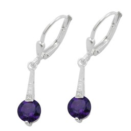 Leverback Örhängen Amethyst Silver 925