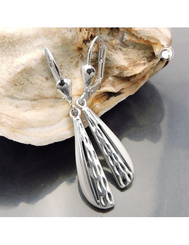 Leverback Örhängen Diamond Cut Silver 925