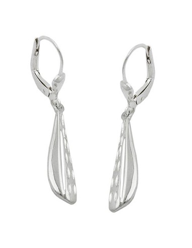 Leverback Örhängen Diamond Cut Silver 925