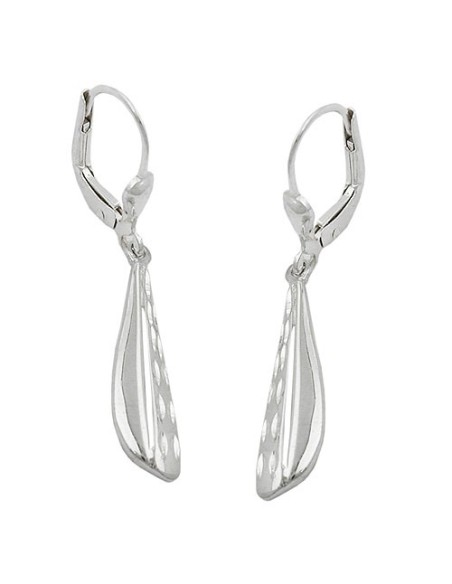 Leverback Örhängen Diamond Cut Silver 925