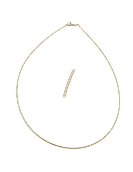 chain 0.8mm tonda round 42cm 9kt gold