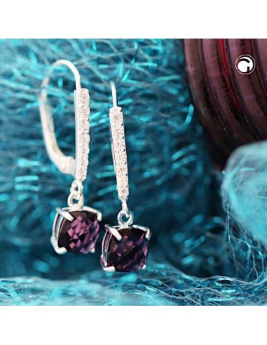 Leverback Örhängen Glass Silver 925