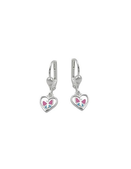 Leverback Örhängen Heart Butterfly Silver 925