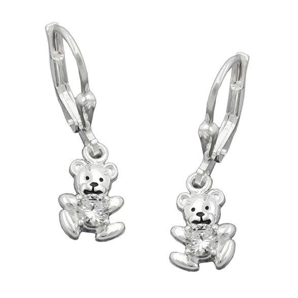 Leverback Örhängen Little Bear With Zirconia Silver 925