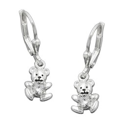 Leverback Örhängen Little Bear With Zirconia Silver 925