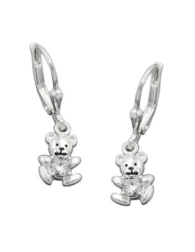 Leverback Örhängen Little Bear With Zirconia Silver 925