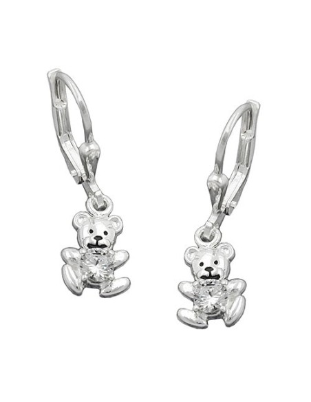 Leverback Örhängen Little Bear With Zirconia Silver 925