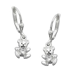 Leverback Örhängen Little Bear With Zirconia Silver 925