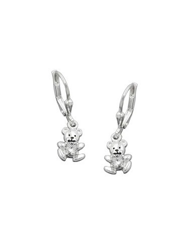 Leverback Örhängen Little Bear With Zirconia Silver 925