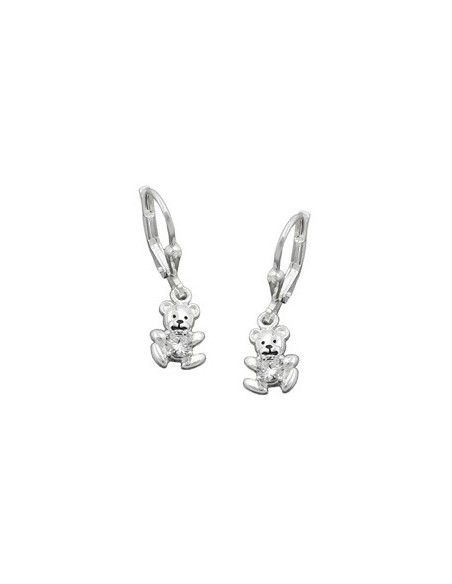Leverback Örhängen Little Bear With Zirconia Silver 925