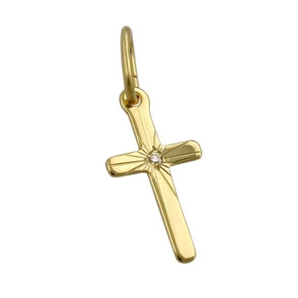 pendant small cross 8k gold