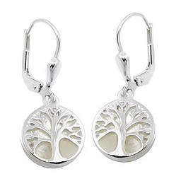 Leverback Örhängen Tree Pearl Silver 925