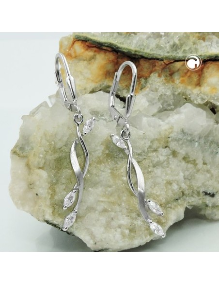 Leverback Örhängen Zirconia Silver 925