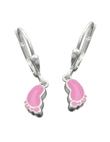 Leverbacks Foot Pink Pastell Silver 925