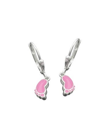 Leverbacks Foot Pink Pastell Silver 925