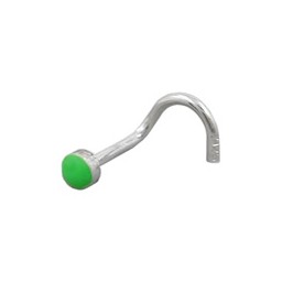 Nose Screw Green Enamel Silver 925