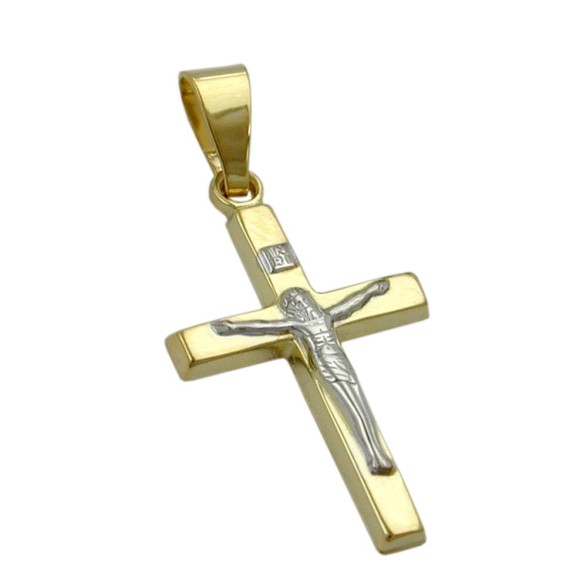 pendant crucifix 9k gold