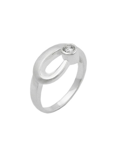 Ring 9mm Zirconia Crystal Silver 925